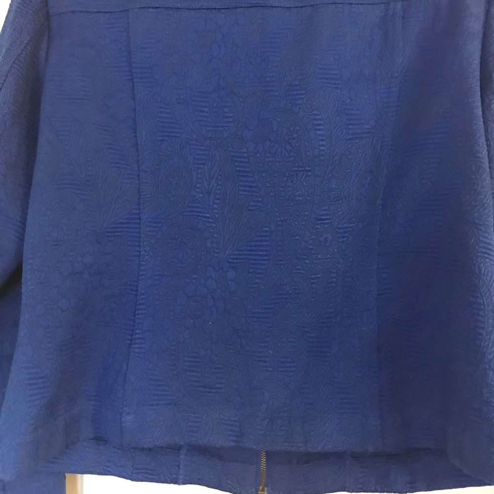 Ruby Rd Ruffled Brocade Cotton Blended Jacket 8 - Picture 8 of 8
